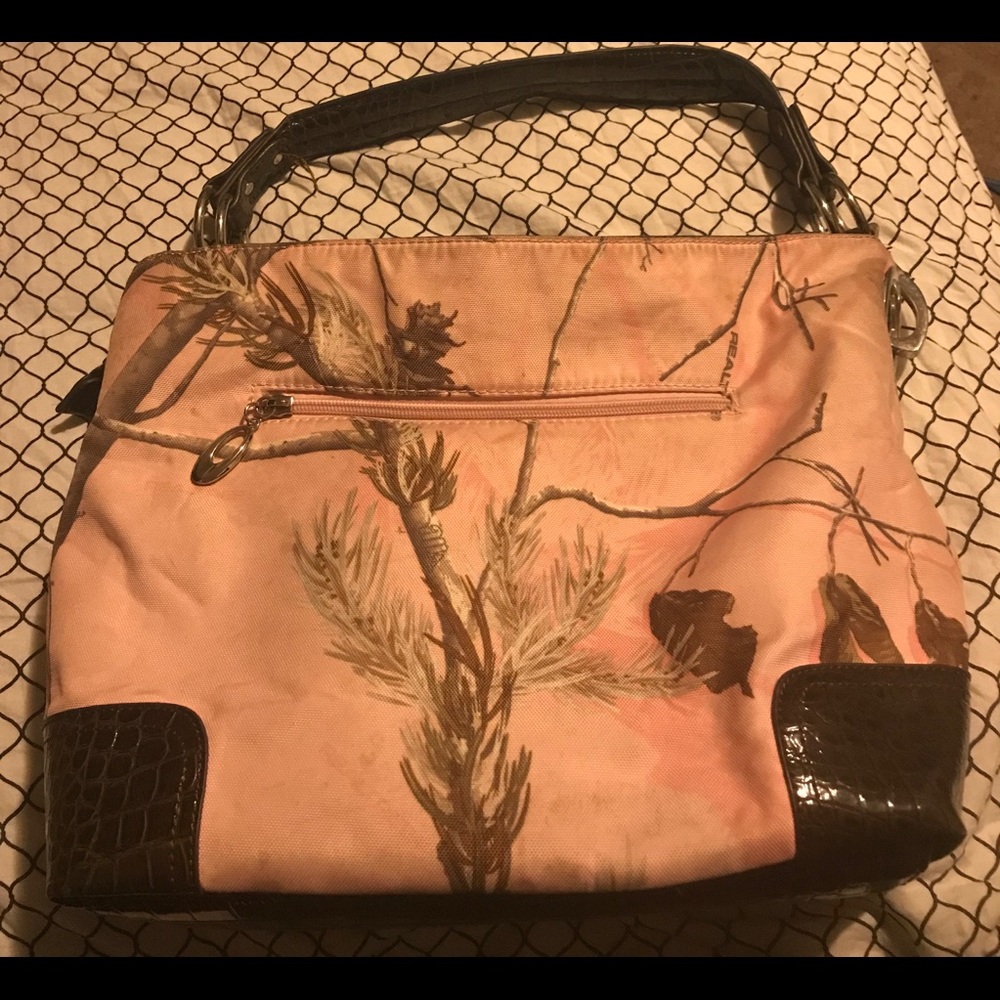 Real tree pink handbag.